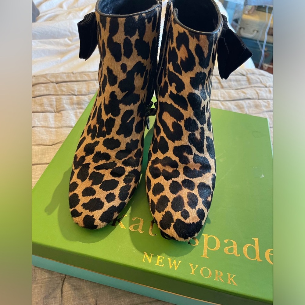 Kate Spade Animal Print Ankle Booties